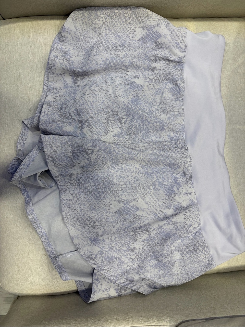 Avia Lavender Snake-Print Athletic Skort with White Waistband